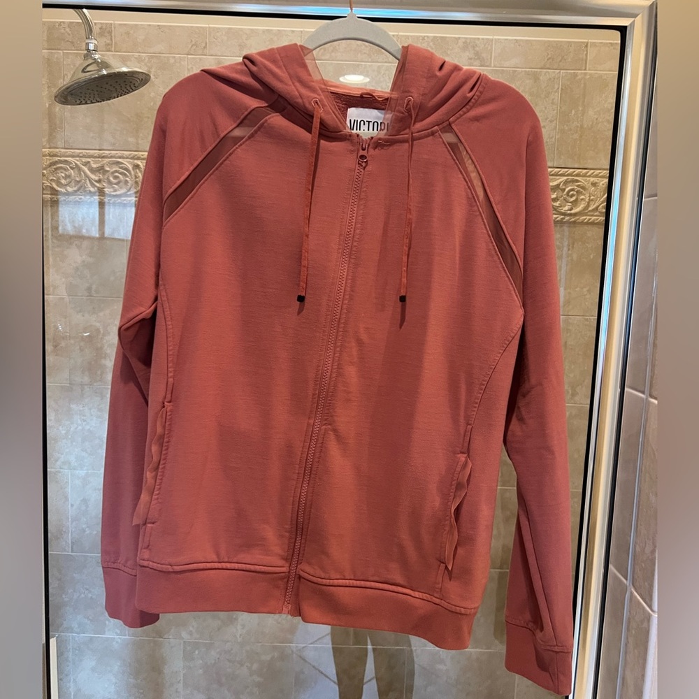 VICTORIA SPORT zipped hooded jacket